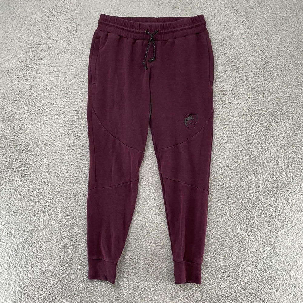 Alphalete Joggers Mens Medium Red Sweatpants Logo Lounge Gym Workout Athletic